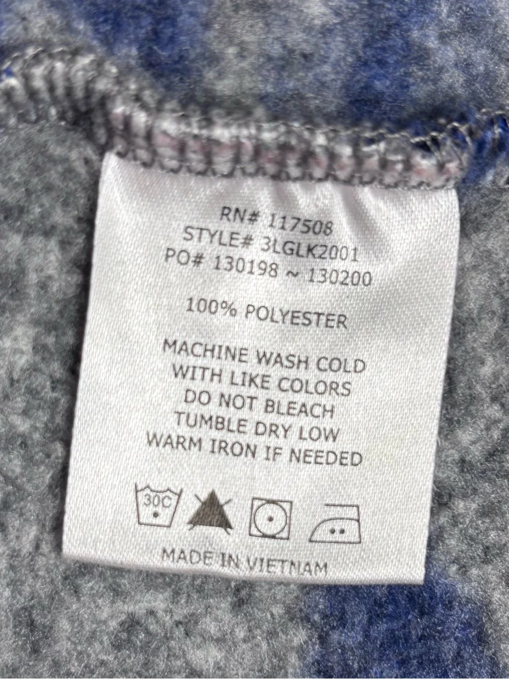 Levi’s Aztec Southwest Fleece Cardigan Jacket Gray Blue 2XL Cozy Shacket